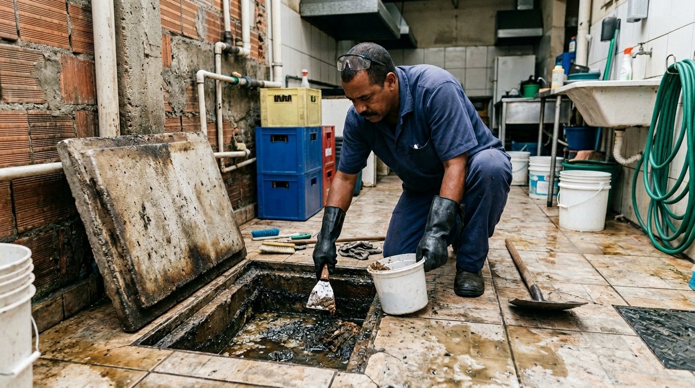 Limpeza de Caixa de Gordura Residencial em Maceió‑AL