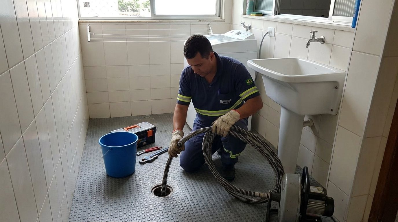 Ponto de Esgoto na Lavanderia em Maceió‑AL